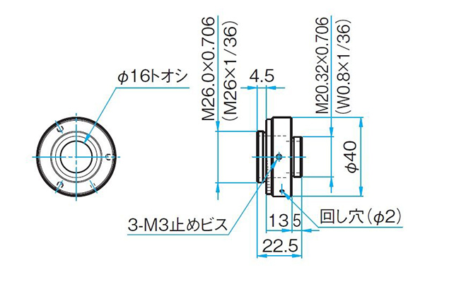 转接件AOR-M26.0图纸