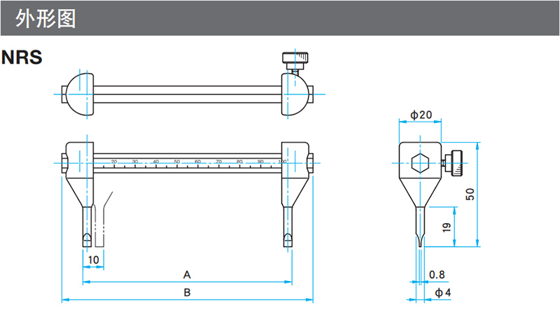 螺纹环扳手ー NRS尺寸图