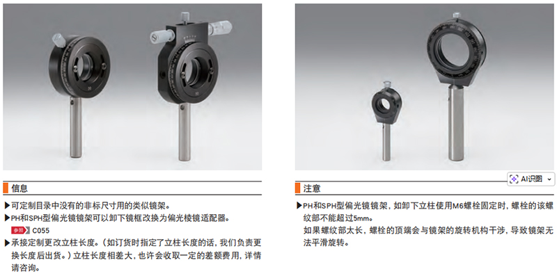 偏光镜镜架 MPHN/MPH/PH/SPH